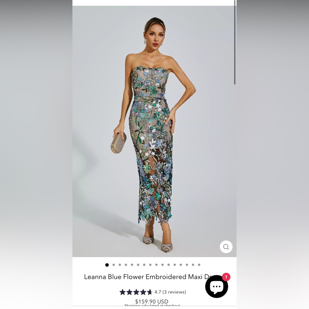 Abundance sequin floral dress